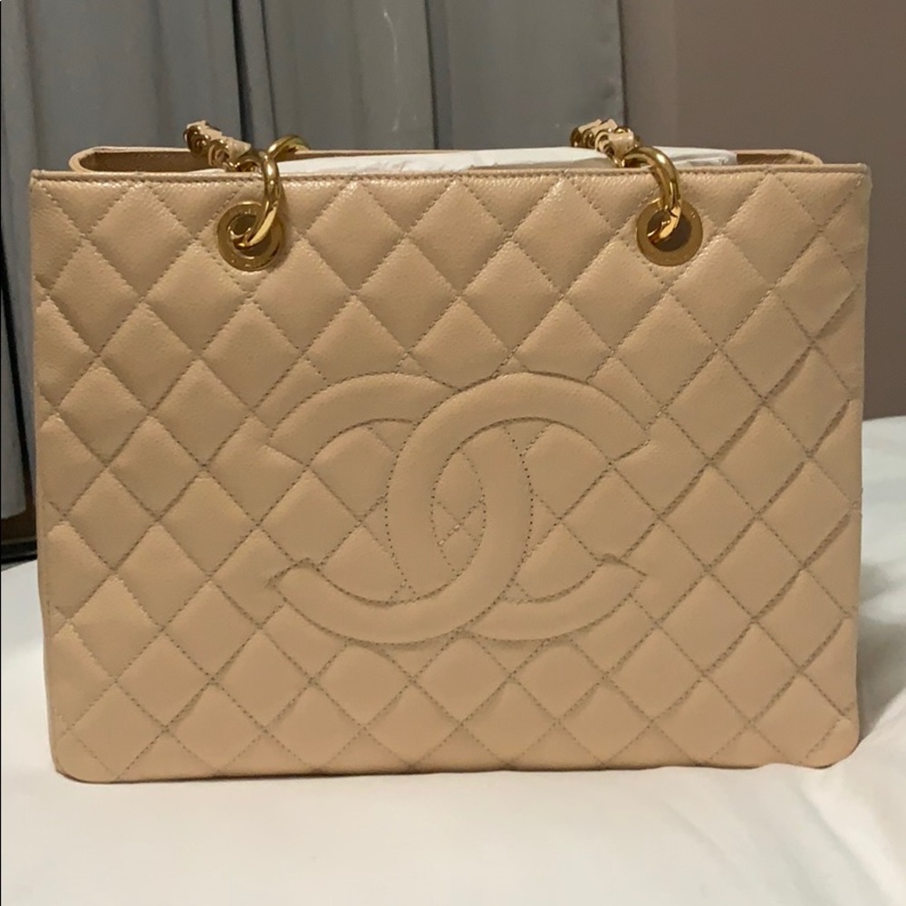 Chanel Beige Gand Shopping Tote GST